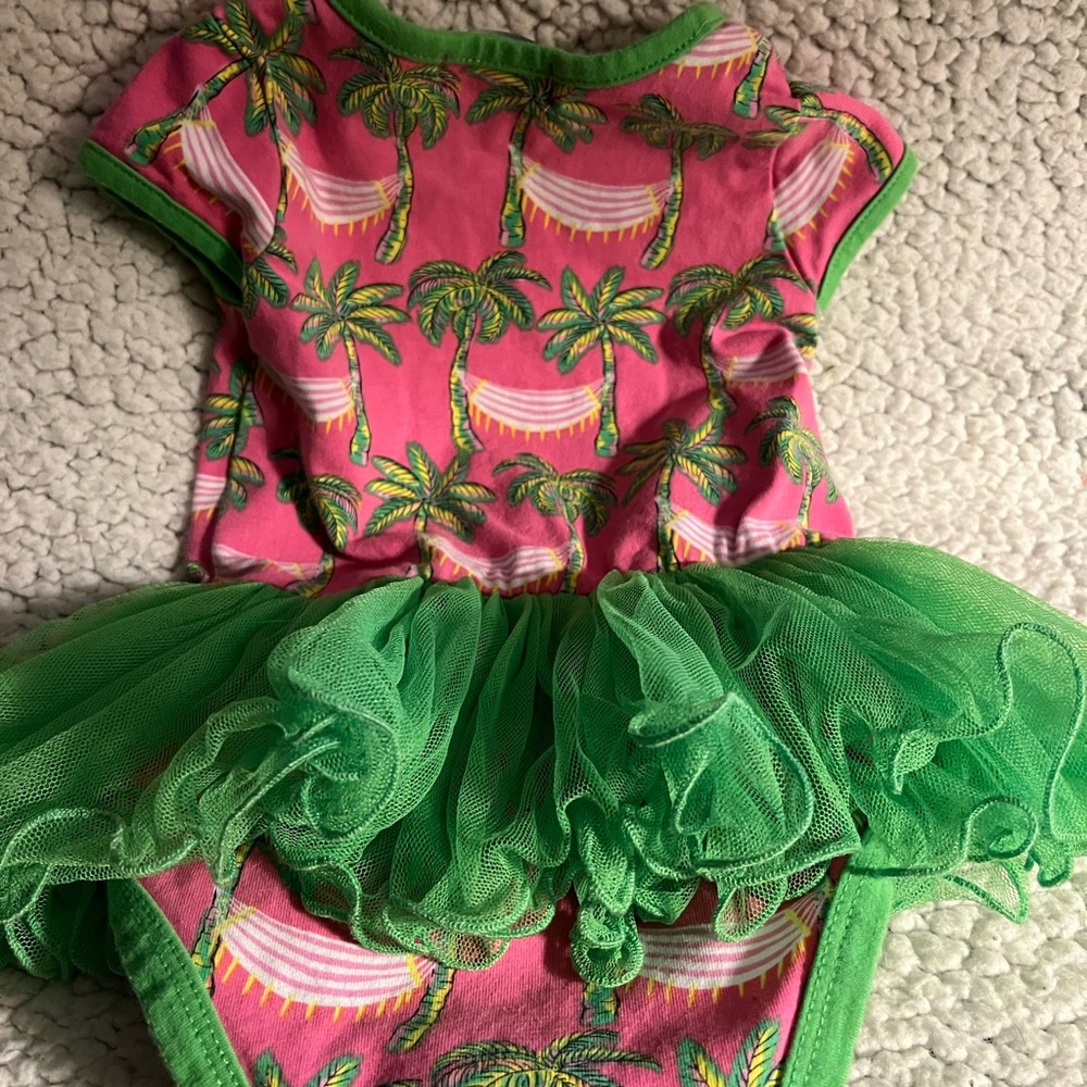 Simply Southern Baby Girl Bodysuit with Tutu 1 pc Pink Green size 6-9 M